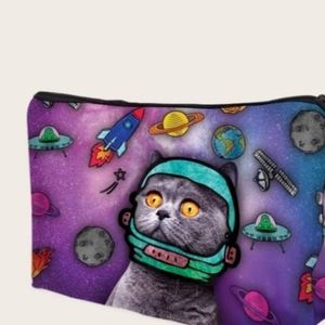 Space Cat Make Up Bag